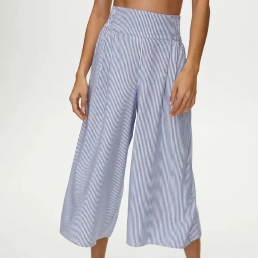 Aritzia Striped Wide Leg Culottes